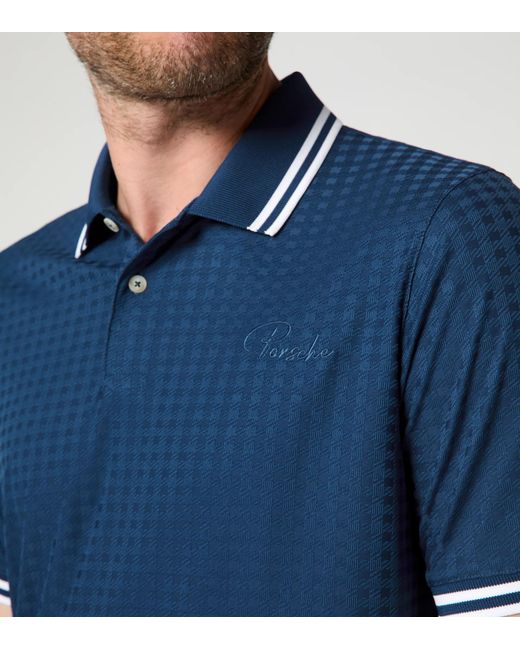 Porsche Lifestyle Blue Polo Shirt – 911 Targa 60Y