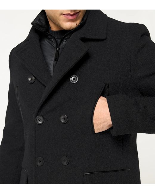 Porsche Design Black Hybrid Peacoat for men