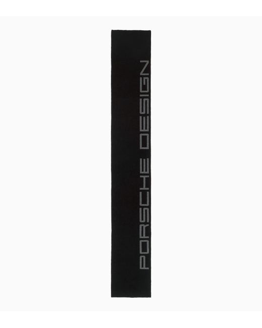 Porsche Design Black Wool Scarf
