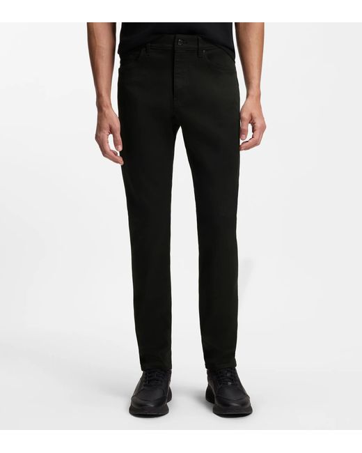 Porsche Lifestyle Black Tapered‑Fit Trousers for men