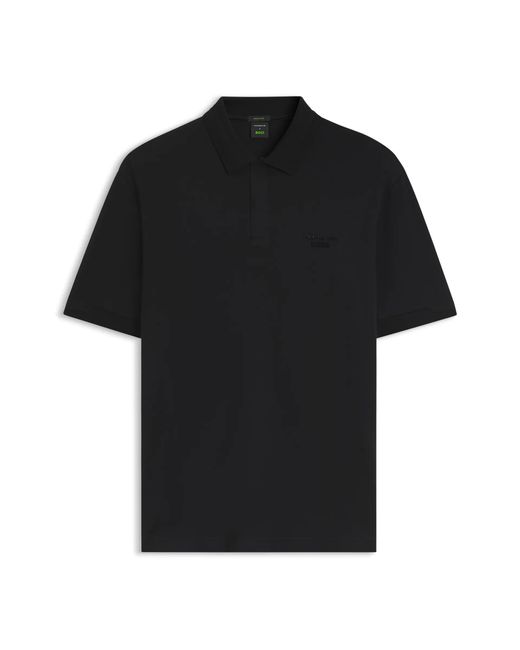 Porsche Lifestyle Black Polo Shirt With Gloss Branding for men