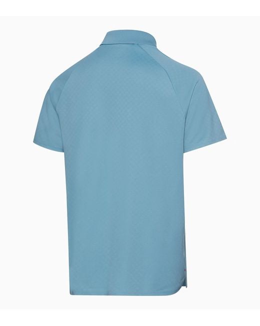 Porsche Design Blue Sport-Tex Jacquard Polo Shirt for men