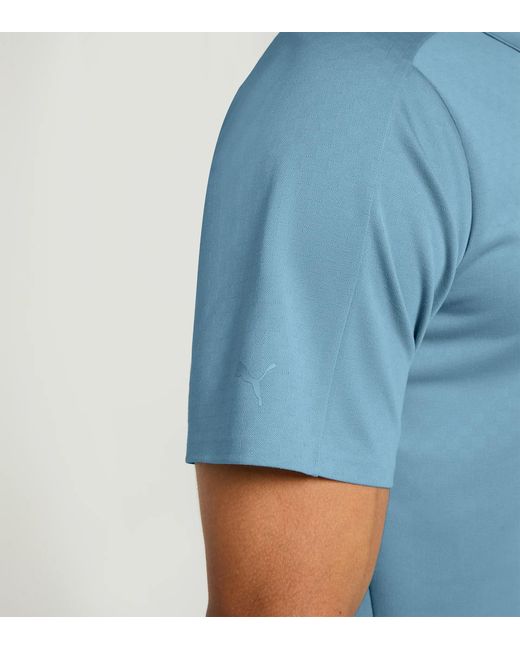 Porsche Design Blue Sport-Tex Jacquard Polo Shirt for men