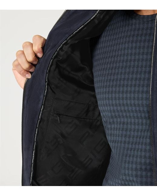 Porsche Design Blue Goat Suede Leather Jacket for men