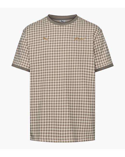 Porsche Lifestyle White Pepita Lifestyle T-Shirt – Porsche Legacy X Puma for men