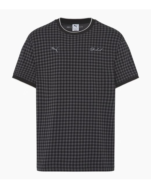 Porsche Lifestyle Black Pepita Lifestyle T-Shirt – Porsche Legacy X Puma for men