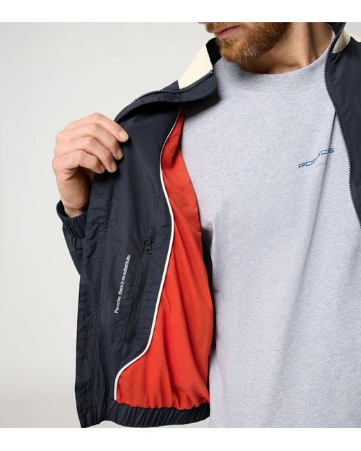 Porsche Lifestyle Blue Retro Blouson Jacket