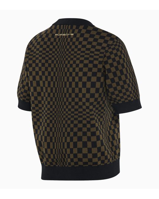 Porsche Lifestyle Black Jacquard Polo T-Shirt – 911 Spirit 70