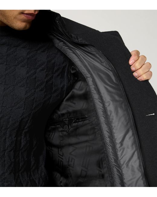 Porsche Design Black Hybrid Peacoat for men