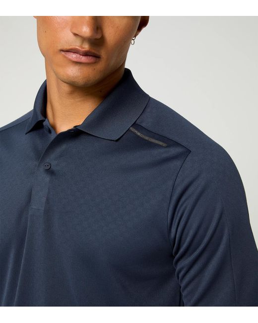 Porsche Design Blue Sport-Tex Jacquard Polo Shirt for men