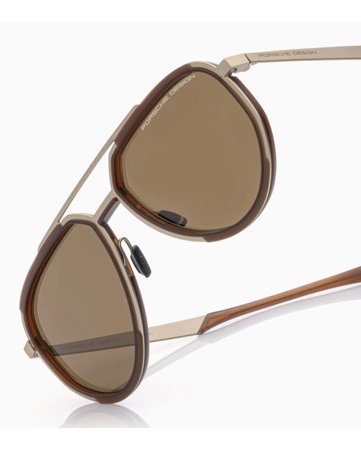 Porsche Design Brown Sunglasses Hybrid #1 for men