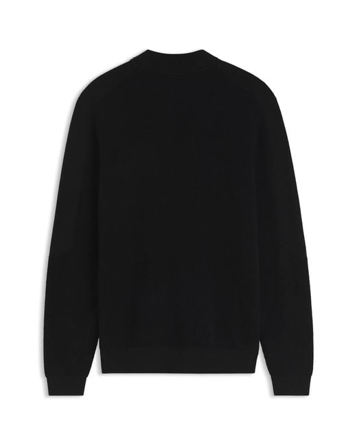 Porsche Design Black Zip-Up Cardigan With Logo for men