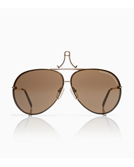 Porsche Design Brown Sunglasses Iconic Aviator #1