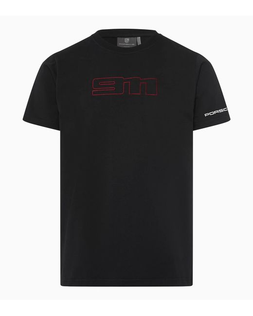 Porsche Lifestyle Black T-Shirt With 911 Embroidery