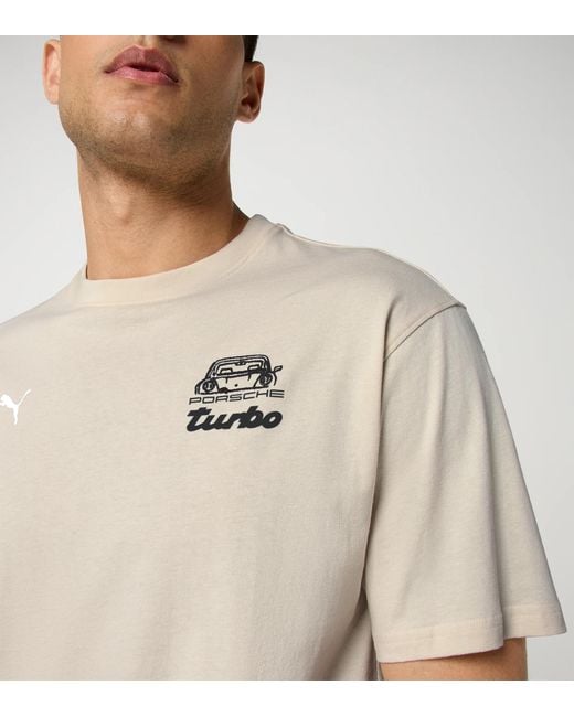 Porsche Lifestyle White Porsche Turbo Graphic T-Shirt – Porsche Legacy X Puma for men