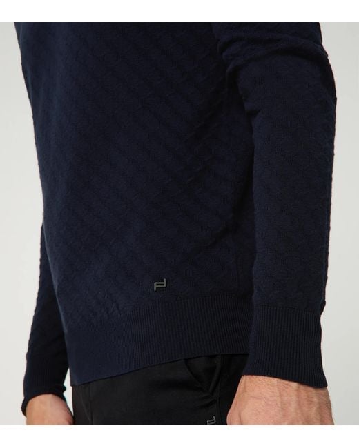 Porsche Design Blue Crew-Neck Pullover for men