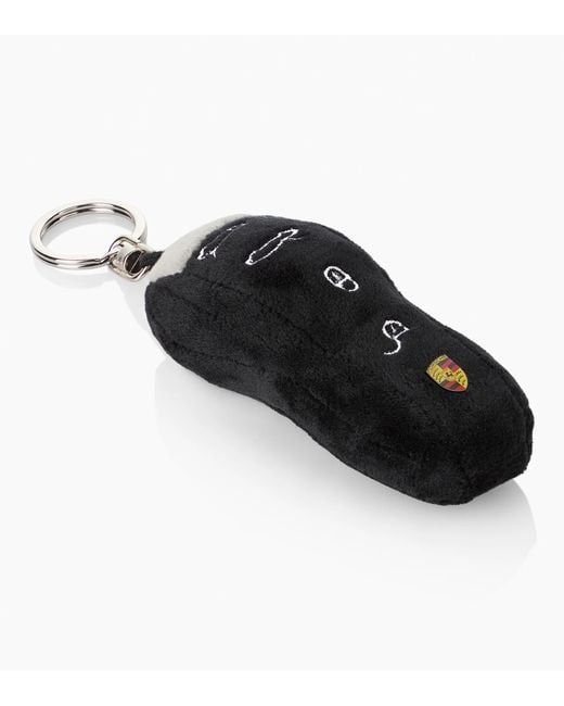 Porsche Lifestyle Black Plush Car Key Key Ring