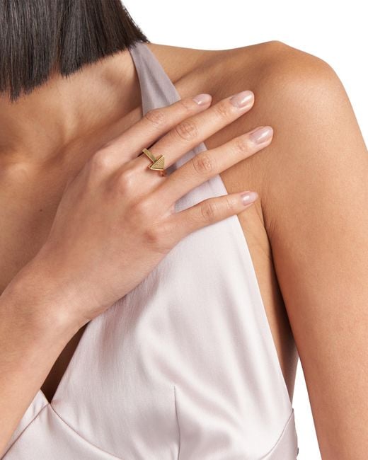 Prada White Metal Ring
