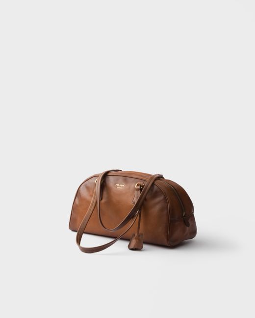Bauletto Bowling Medium di Prada in Brown