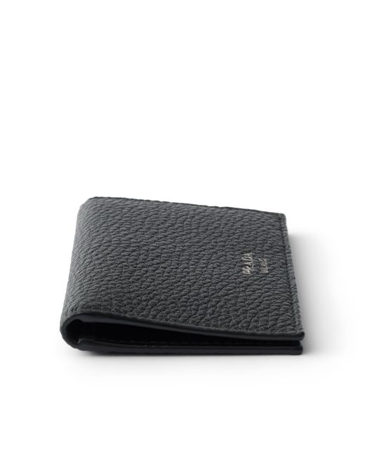 Prada Black Leather Card Holder for men