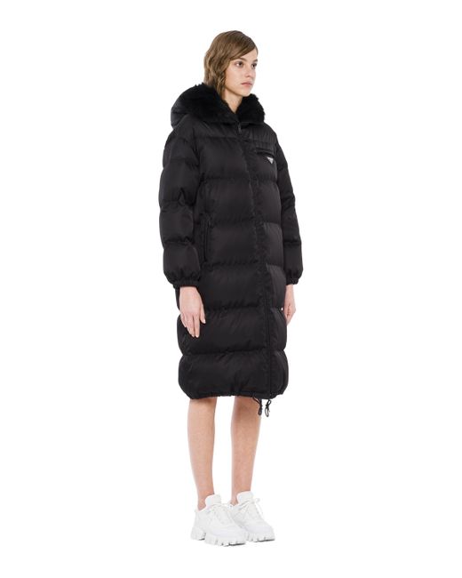 Prada gabardine puffer coat sale