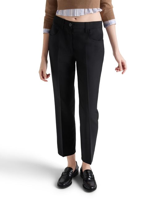 Prada Black Kid Mohair Pants
