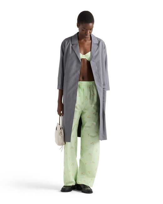 Prada Gray Single-Breasted Light Mohair Coat