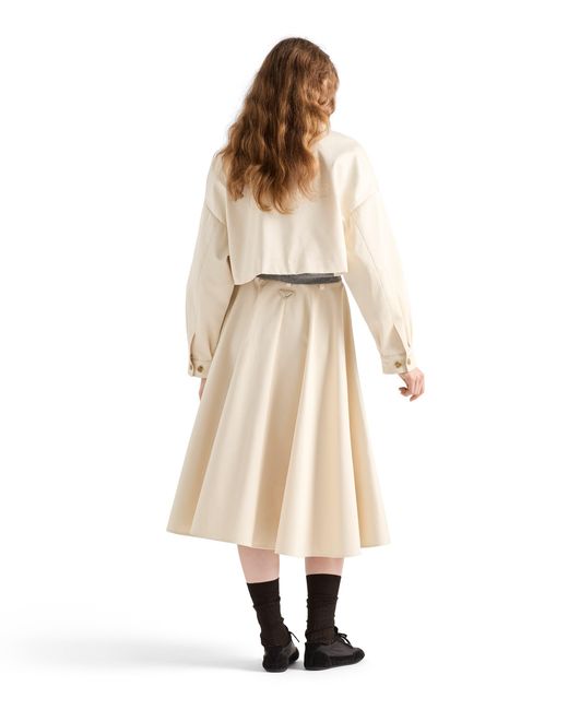 Prada Natural Chino Midi-Skirt