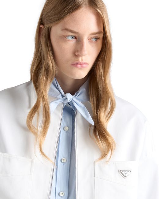 Prada White Chino Blouson Jacket