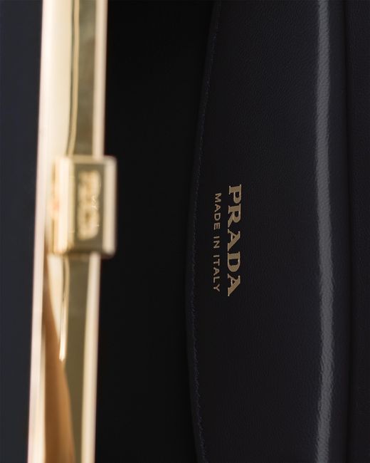 Prada Black Pyramid Saffiano Leather Mini Bag