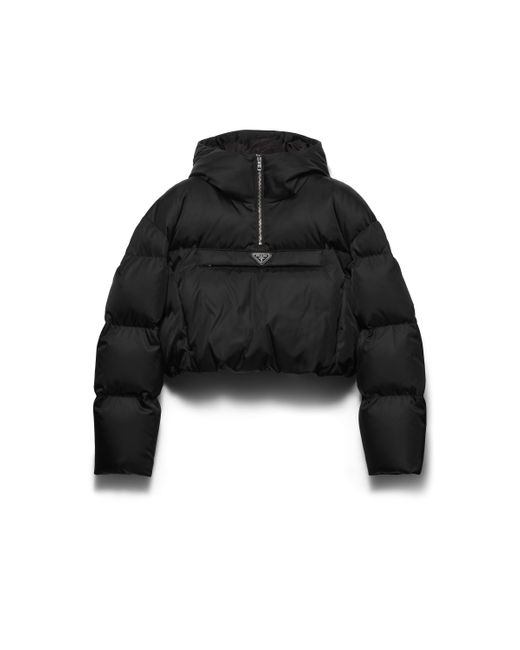 Chaqueta De Plumón Corta En Re-Nylon, Mujer, Talla Prada de color Black
