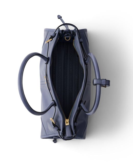 Prada Blue Bonnie Medium Leather Handbag