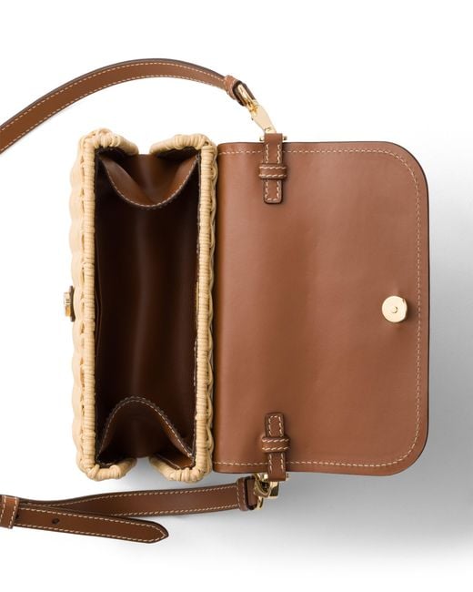 Borsa A Tracolla Small di Prada in Brown