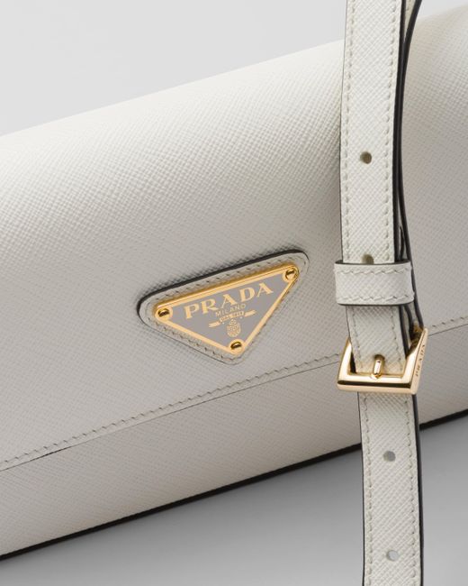 Prada White Saffiano Leather Mini-bag