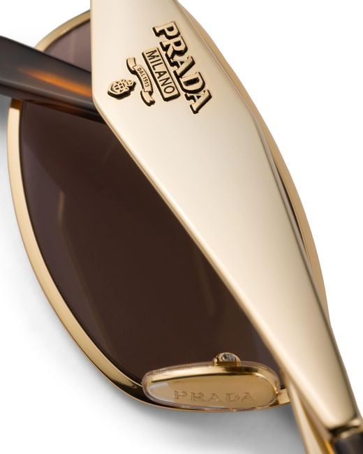 Prada White Sunglasses With Logo