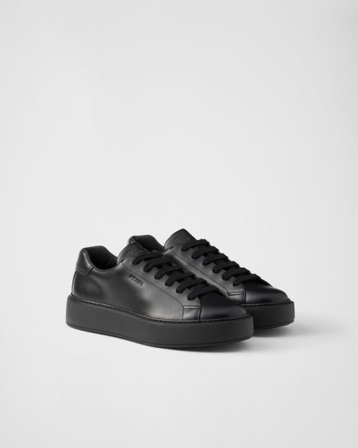 Prada Black Leather Sneakers for men