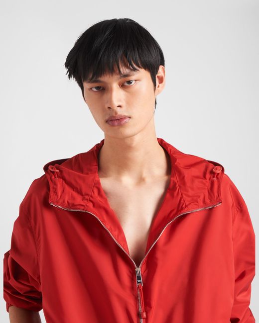 Prada Red Re-Nylon Blouson Jacket for men