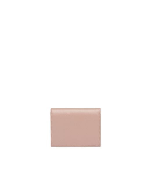 Prada Pink Small Saffiano Leather Wallet