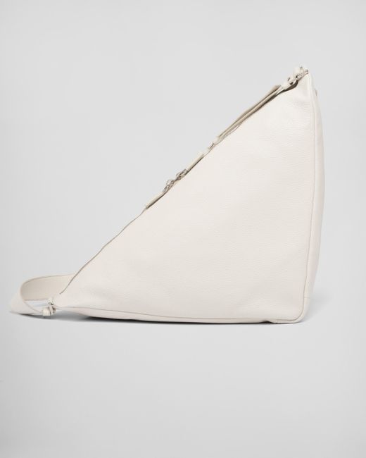 Prada Natural Large Leather Triangle Bag for men