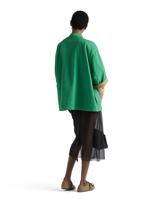 Prada Green Old Piqué Blouson Jacket
