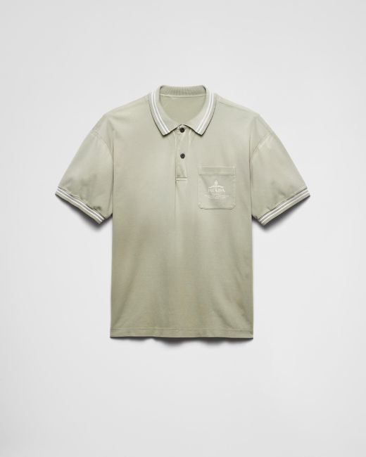Prada Multicolor Cotton Polo Shirt for men
