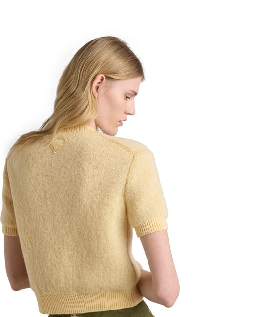 Prada White Cashmere Crew-Neck Sweater