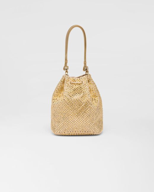 Prada Metallic Satin Mini-Bag With Crystals