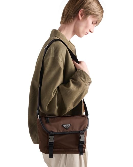 Borsa A Tracolla di Prada in White da Uomo