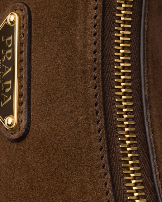 Prada Multicolor Arqué Mini Suede Shoulder Bag