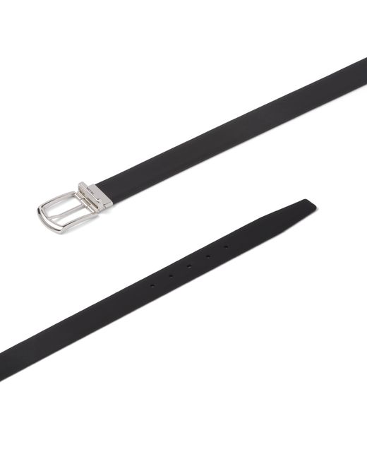 Prada Black Reversible Saffiano And Leather Belt for men