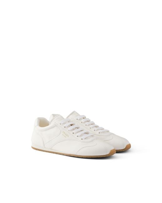 Prada White Nappa Leather Sneakers