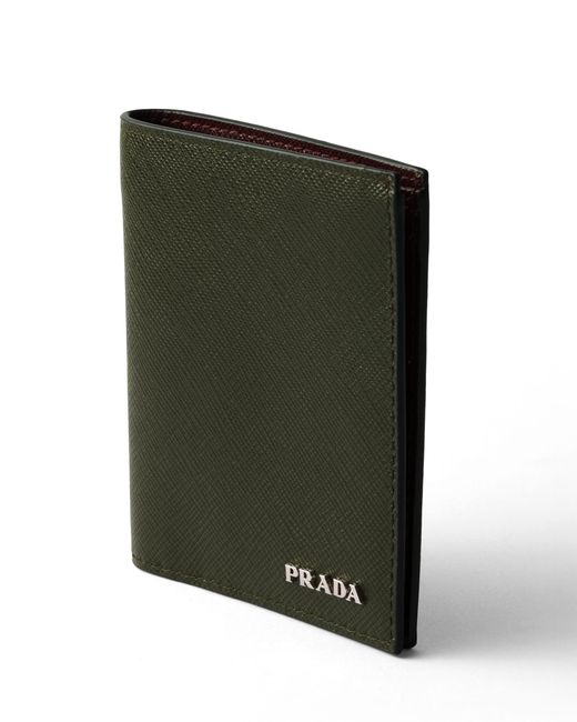 Prada White Saffiano Leather Wallet for men