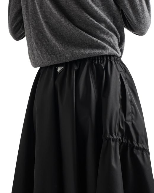 Prada Black Re-Nylon Circle Skirt