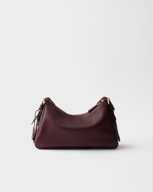 Prada Brown Aimée Medium Leather Shoulder Bag